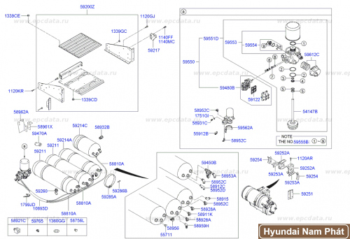 Bình hơi xe tải Hyundai 15 tấn